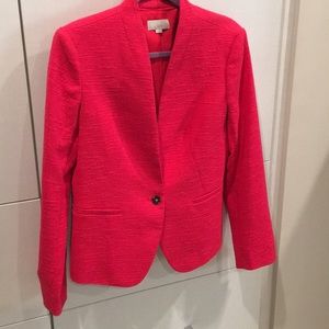 LOFT Red one-button blazer size 8